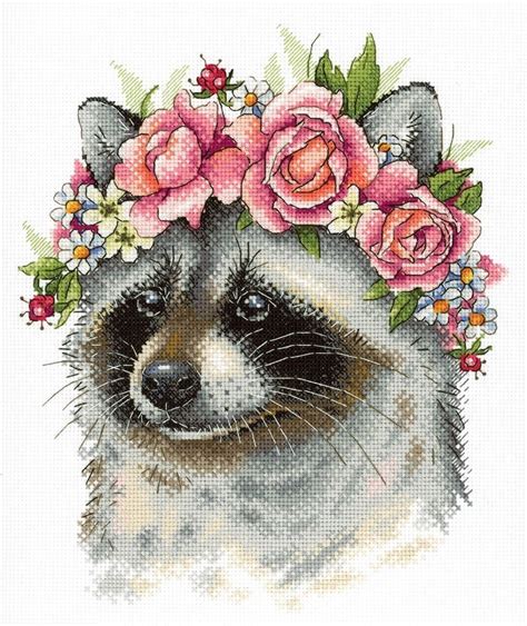 Adorable Raccoon Cross Stitch Kit Code NV 775 MP Studia Buy Online