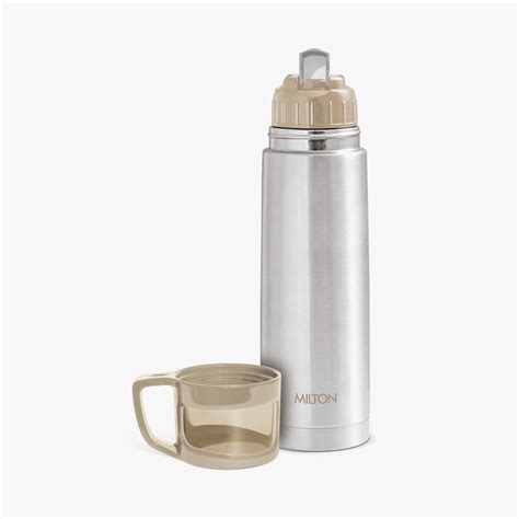 Buy Milton Glassy Stainless Steel Vacuum Flask With Cup 750ml From