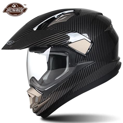 Gsb Casco De Moto De Fibra De Carbono Para Hombre Protector De Cara