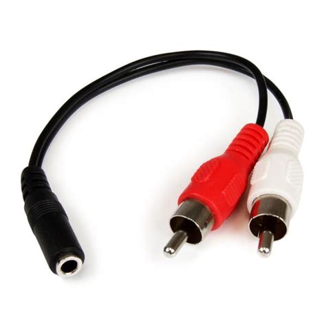 Stereo Audio Cable 35mm To 2x Rca 6in Audio Cables