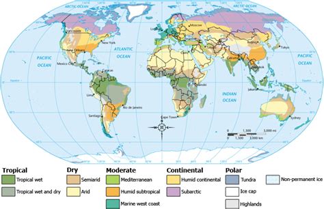 coordinate system - What projection does the global climate region map ...