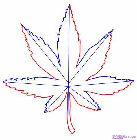 Marijuana Leaf Drawing at GetDrawings | Free download