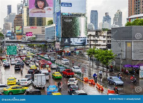 Rush Hour Heavy Traffic In The Metropolis Of Bangkok Thailand Editorial