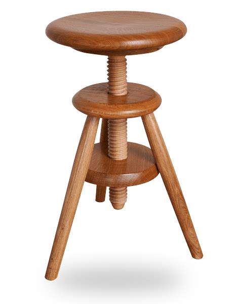 Tabouret En Bois R Glable Hauteur Tabouret Bois Vis D Horloger