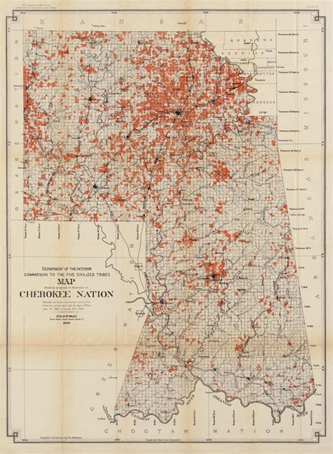 Historical Map of Oklahoma - Cherokee Nation - 1903 | World Maps Online