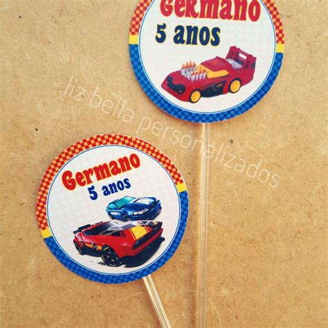 Topper Para Doces Hot Wheels Unidades Elo