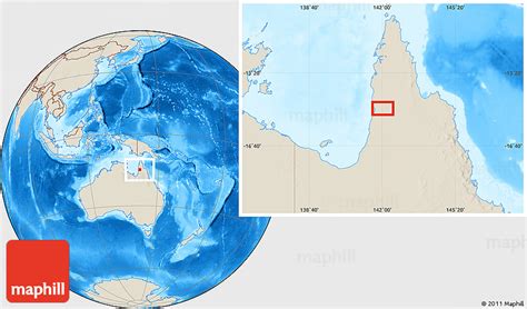 Shaded Relief Location Map of Kowanyama