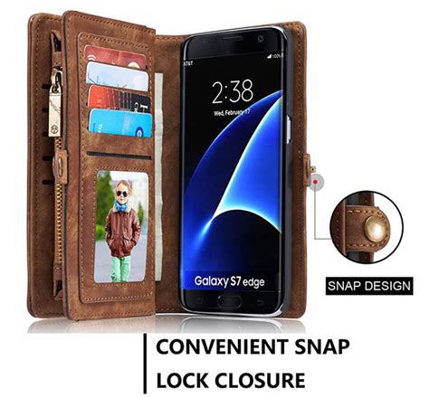 Caseme Samsung Galaxy S Edge Zipper Wallet Detachable In Folio