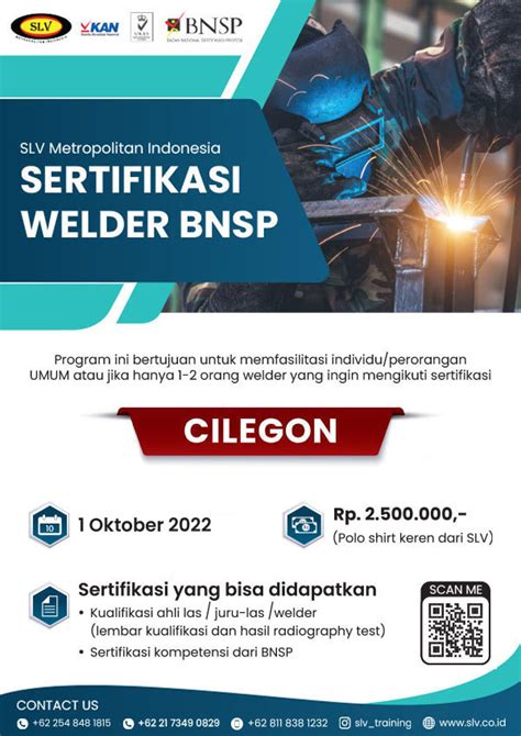 Sertifikasi Welder Bnsp Cilegon Slv