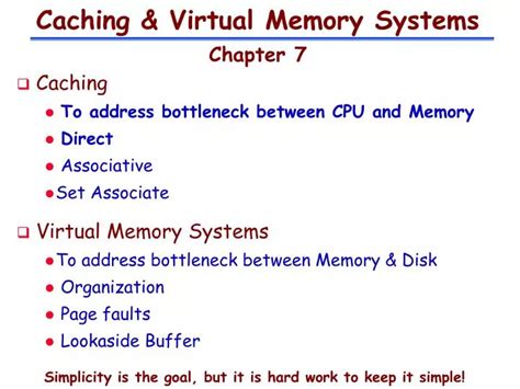 Ppt Caching And Virtual Memory Systems Chapter 7 Powerpoint