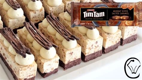 Best Salted Caramel Tim Tam Cheesecake Bars With Chocolate Truffle Tim