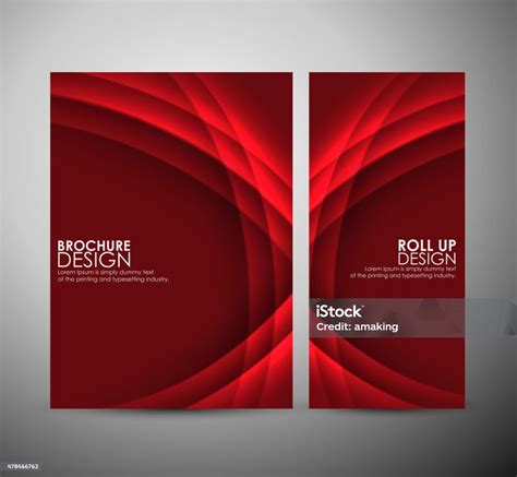 Desain Bisnis Brosur Abstrak Kurva Latar Belakang Template Atau Roll Up