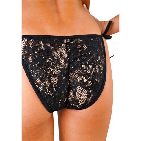 Nudes Dentelle Et Lycra Maillot De Bain Tanga Triangle Bikini Br Silien Nouettes R Glables