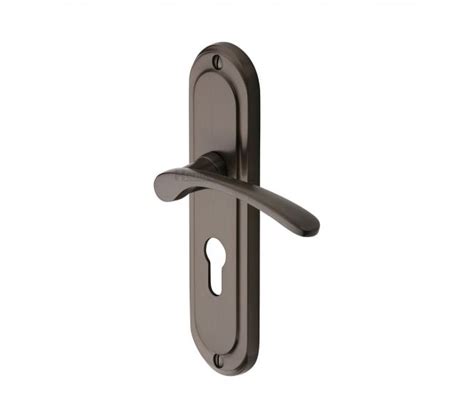 Heritage Brass Ambassador Matt Bronze Door Handles On Backplate