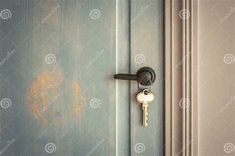 Entrance Symbolism Open Door with Keys, Inviting Possibilities Stock ...