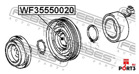 FEBEST WF35550020 Подшипник кондиционера 35x55x20