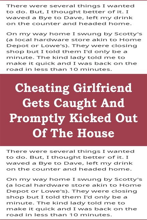 Cheating Girlfriend Gets Caught And Promptly Kicked Out Of The House Artofit