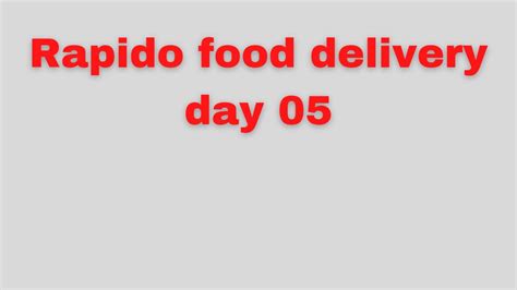 Rapido Food Delivery Day 05 Earning Part Time Job In Rapido Captain App