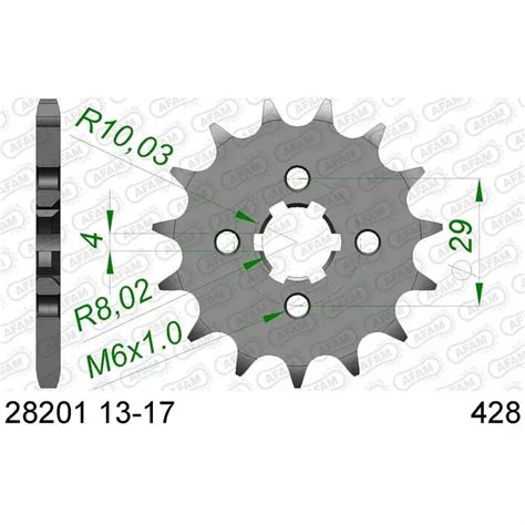 Pignon Afam Dents Acier Standard Pas Type Pignon