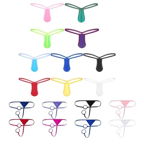 MENS LOW RISE Bikini G String Micro Thong Bulge Pouch Briefs Panties
