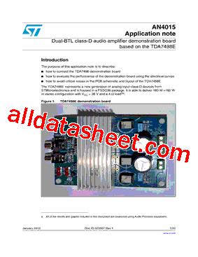 AN4015 Datasheet(PDF) - STMicroelectronics