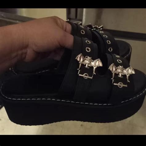 Cute Goth Sandals Goth Grunge Emo Alt Gothshoes Depop