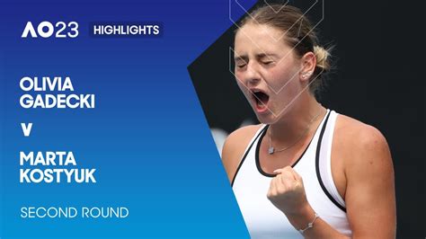 Olivia Gadecki v Marta Kostyuk Highlights | Australian Open 2023 Second ...