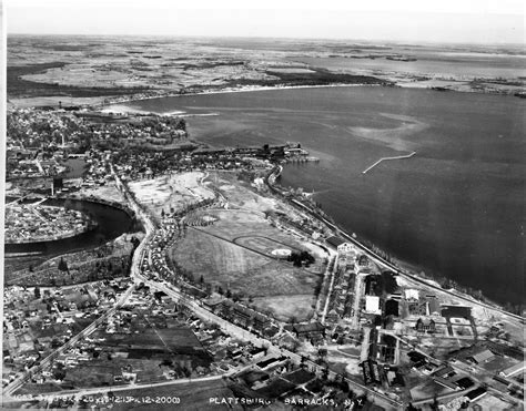 Aerial view of barracks in Plattsburgh