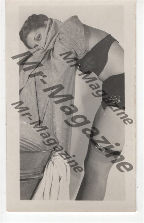 Brunette Lingerie 4 x2 Photo Sexy Cheesecake Vintage Risqué Pinup B W PJ 30 eBay