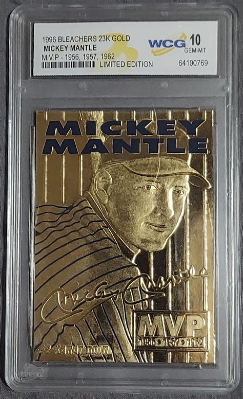 Vintage Bleachers K Gold Mickey Mantle Mvp