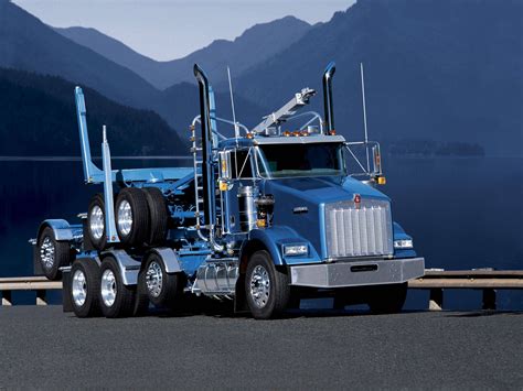 Download Kenworth Metallic Blue Truck Wallpaper | Wallpapers.com