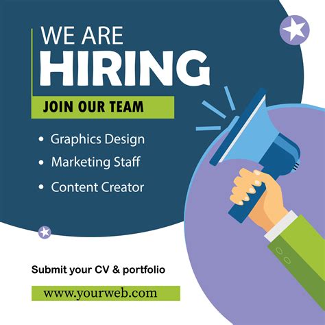 We Are Hiring Social Media Post And Design Vector Art At Vecteezy