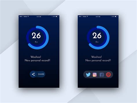 Daily Ui Challenge A Social Share Button On Behance