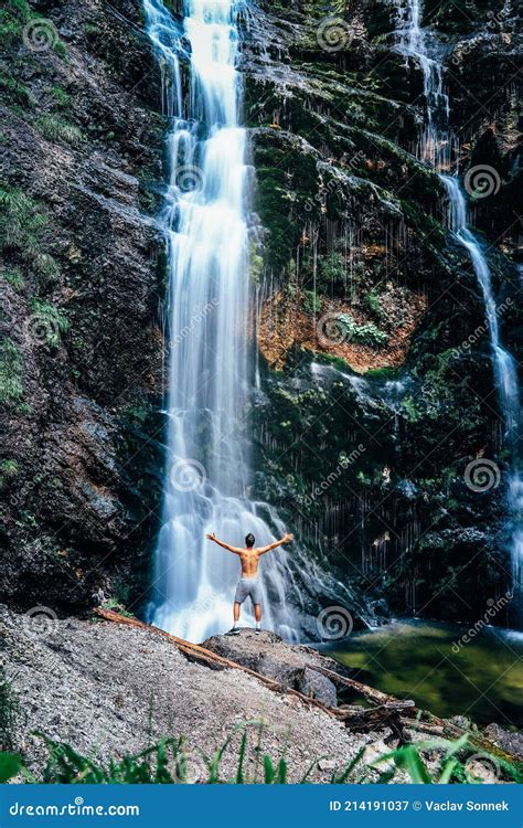 Famous Waterfalls Below The Alpine Mountain Hochkar Called