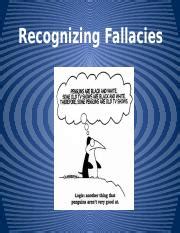 Fallacies Copy Pptx Recognizing Fallacies Recognizing Fallacies A