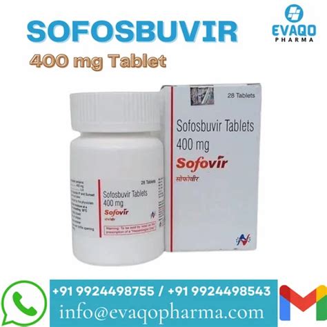 Sofovir 400 Mg Sofosbuvir Tablet At Rs 19350 Bottle Hepcina Tablets