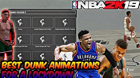 NBA 2K19 BEST DUNK ANIMATIONS FOR LOCKDOWNS SLASHERS SECRET