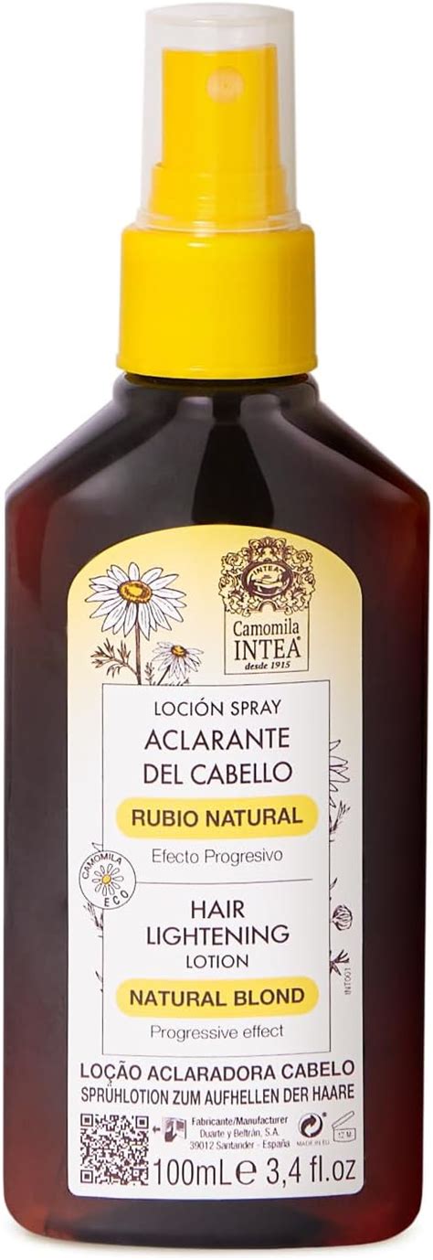 Loção Clareadora de Cabelo Louro Natural Camomila 100 ml Intea