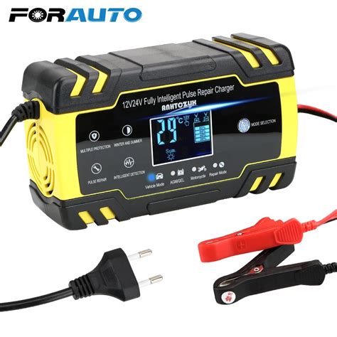 V V A Full Automatic Car Battery Charger Pulse Repair Digital Lcd