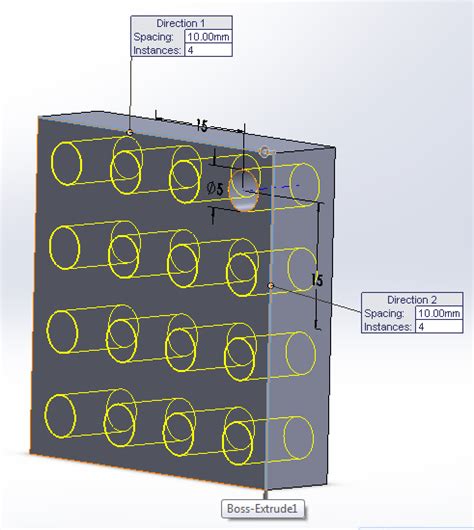 Linear Pattern Solidworks Tutorial Solidworks Tutorials