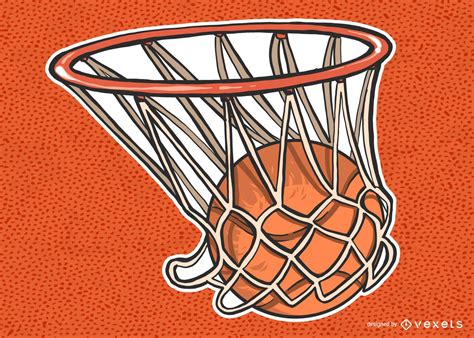 Ilustración De Baloncesto En Red Descargar Vector