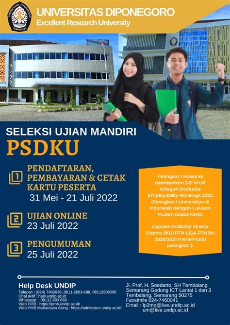 Seleksi Ujian Mandiri PSDKU 2022 Program Studi Di Luar Kampus Utama