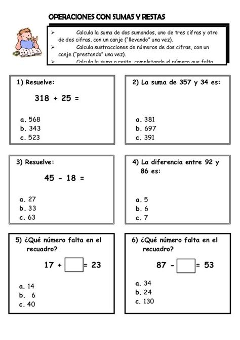 Ejercicios Para Segundo Grado Primaria Imagui