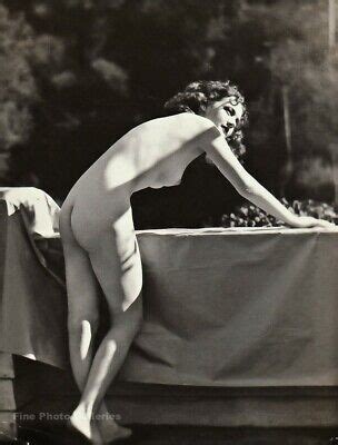 1927 Original EDWIN BOWER HESSER Art Deco Female Nude Woman Silver