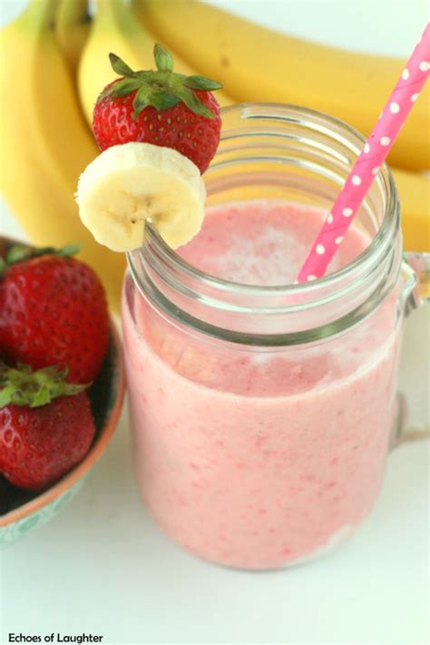 Strawberry Banana Coconut Milk Smoothie Echoes Of Laughter