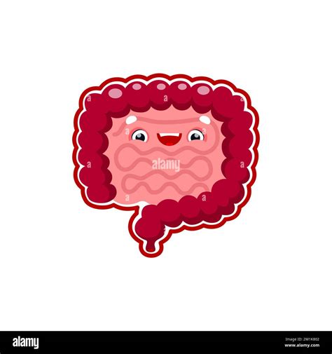 Cartoon Gut Human Body Organ Character Vector Gastrointestinal System