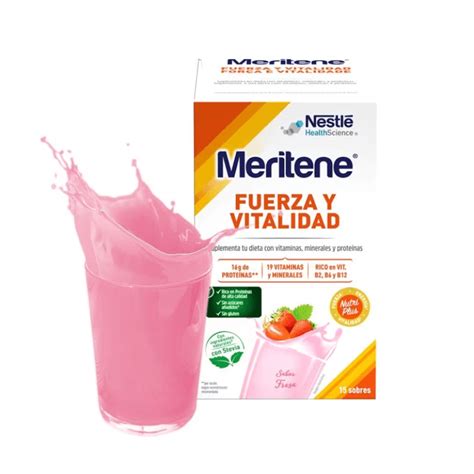 Meritene Fuerza Y Vitalidad Batido Fresa Sobres