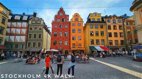 K Sweden Walk Stockholms Old Town Gamla Stan On A Summer