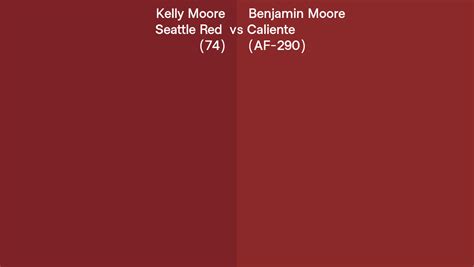 Kelly Moore Seattle Red 74 Vs Benjamin Moore Caliente Af 290 Side By Side Comparison