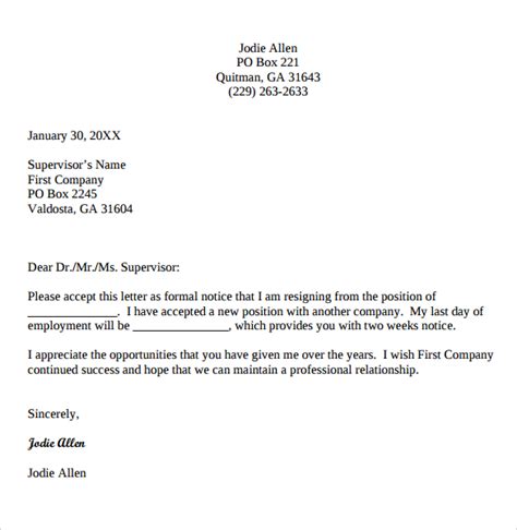 7 Sample Resignation Email Letter Templates To Download Sample Templates